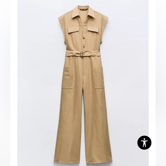 ZARA CARGO JUMPSUIT XL - Picture 2 of 12